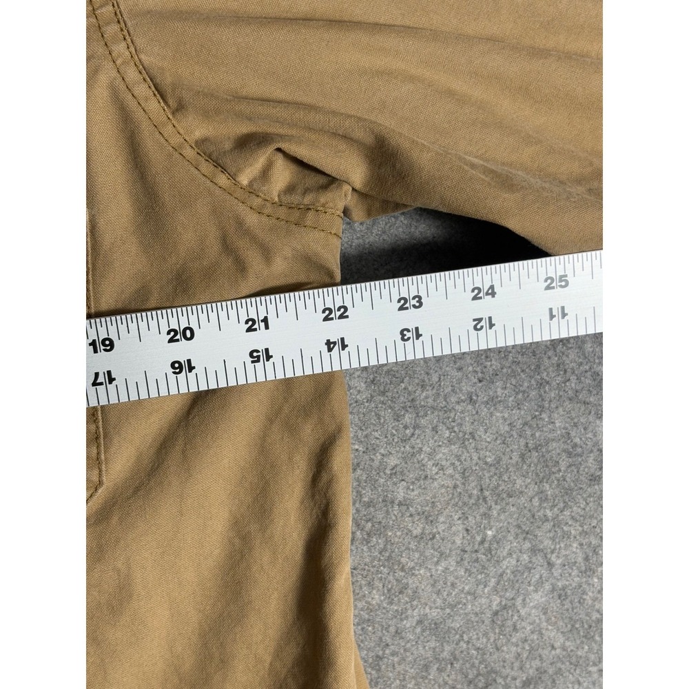 Alpine Design Mens Tan Canvas Flannel Lined Snap Front Shirt Jacket Large - Picture 11 of 12